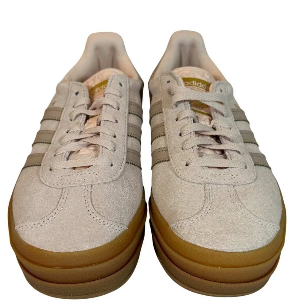Adidas Gazelle Bold Grey White Gum Platform Sneakers Womens Shoes 5.5
